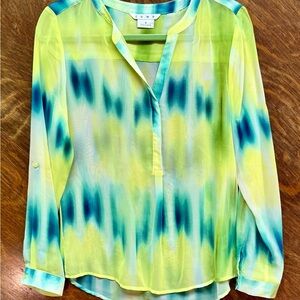 COMO Women's Green and Blue Top Size S